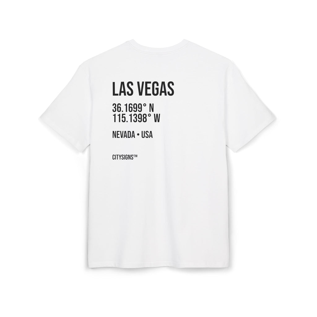 Las Vegas Coordinates Tee — White