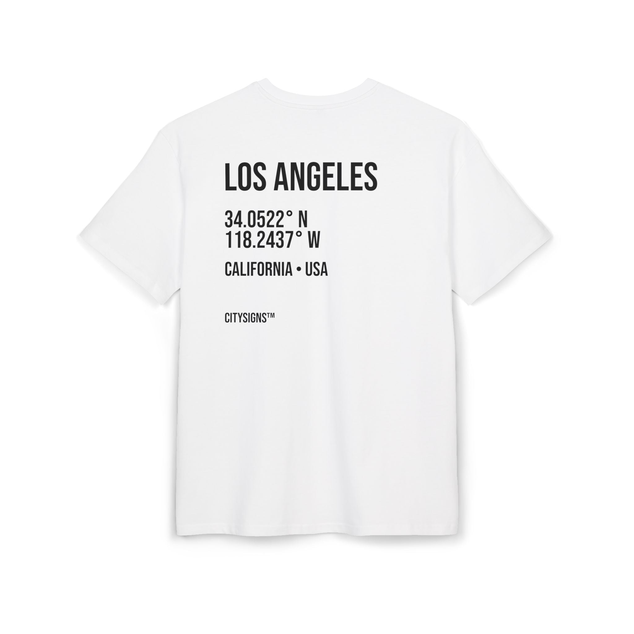Los Angeles Coordinates Tee — White