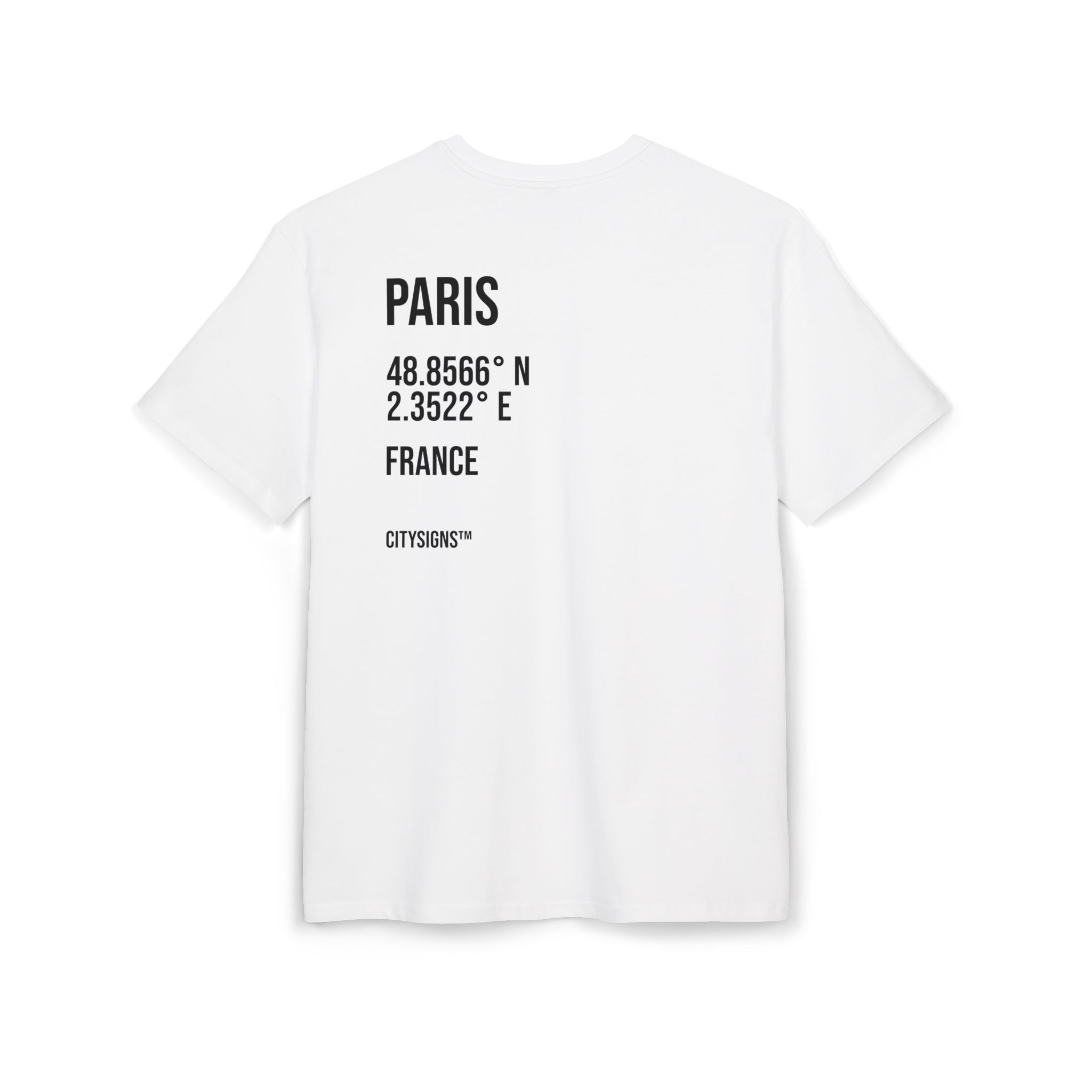 Paris Coordinates Tee — White