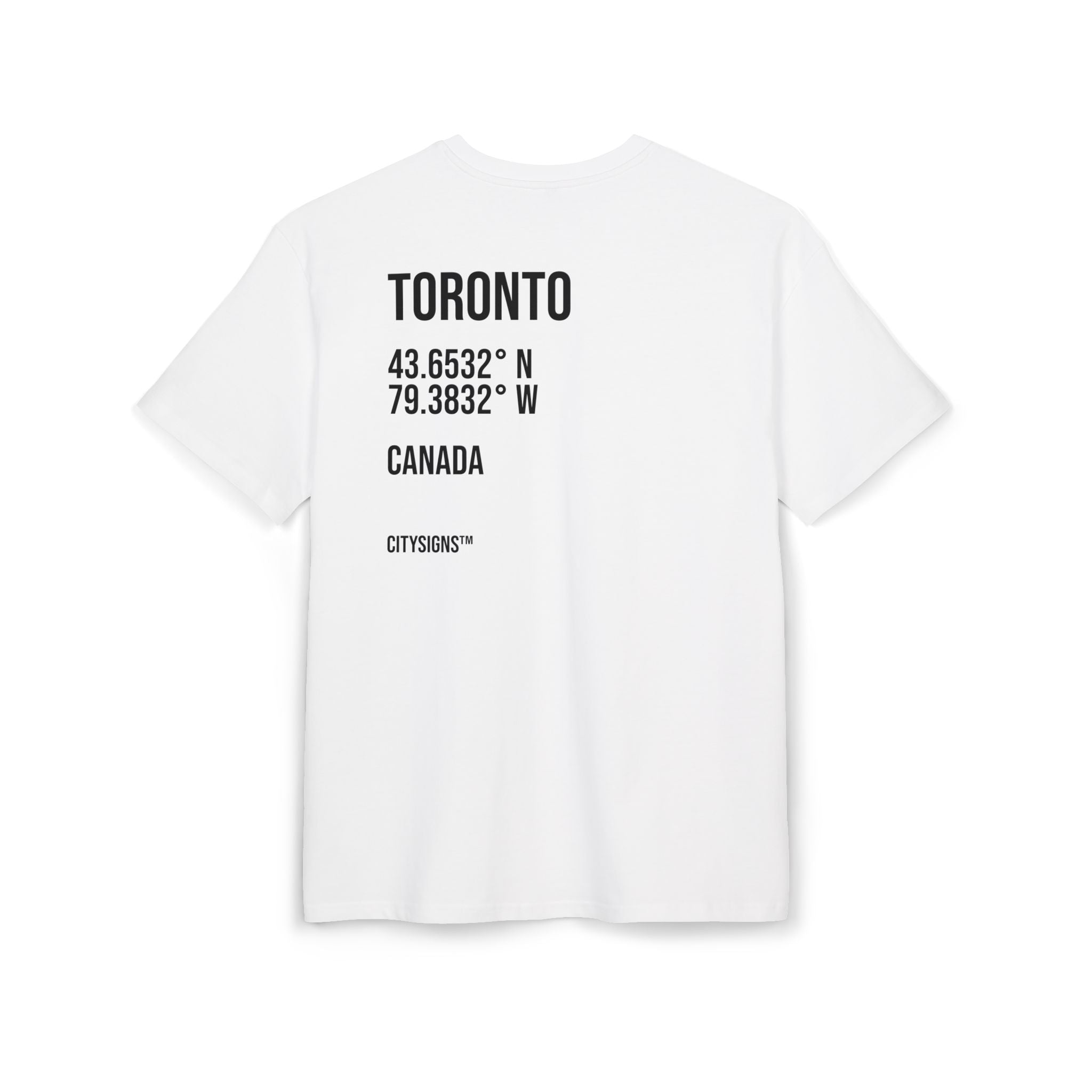 Toronto Coordinates Tee — White