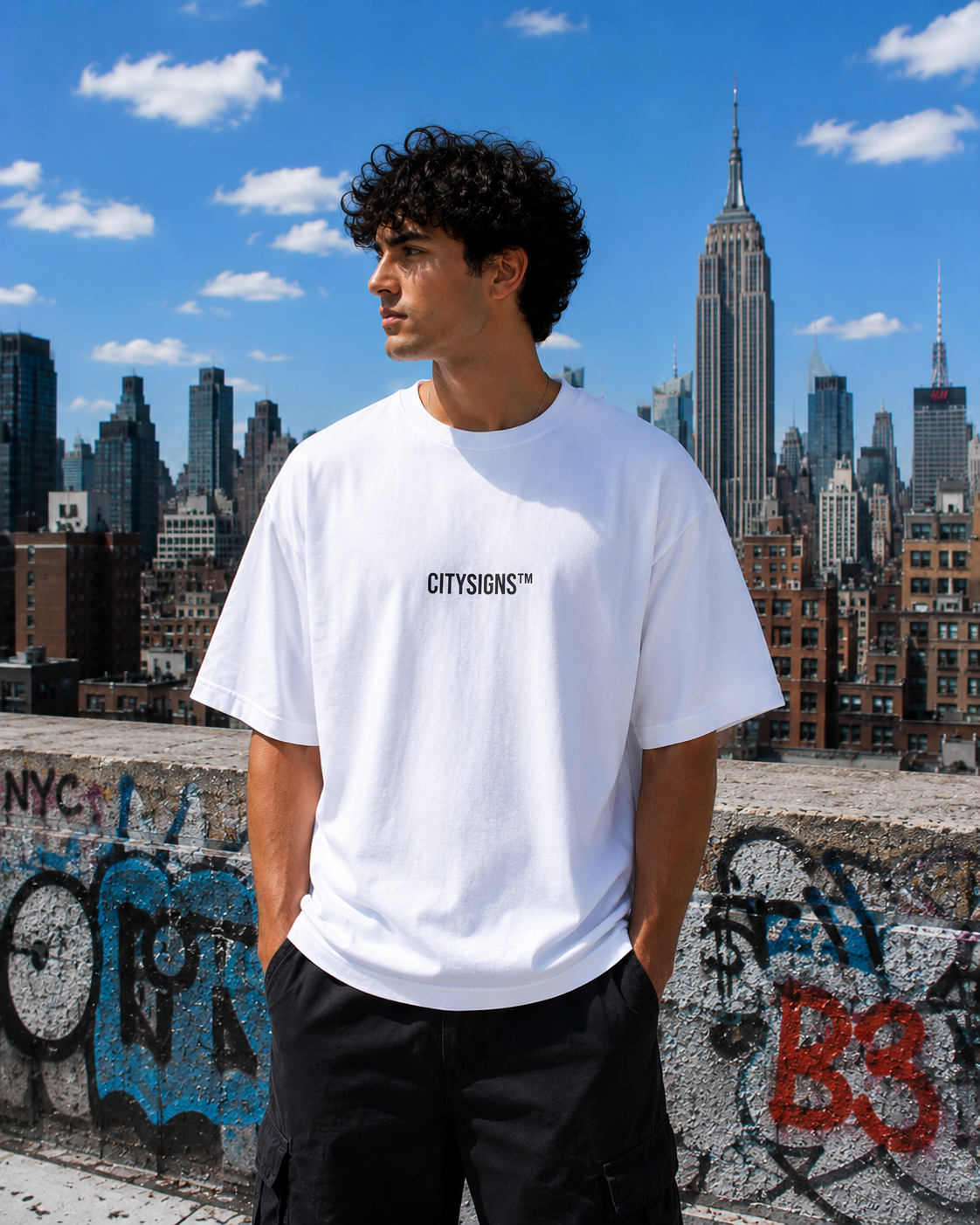 New York Coordinates Tee — White