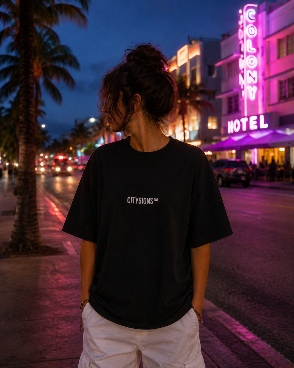 Miami Coordinates Tee — Black