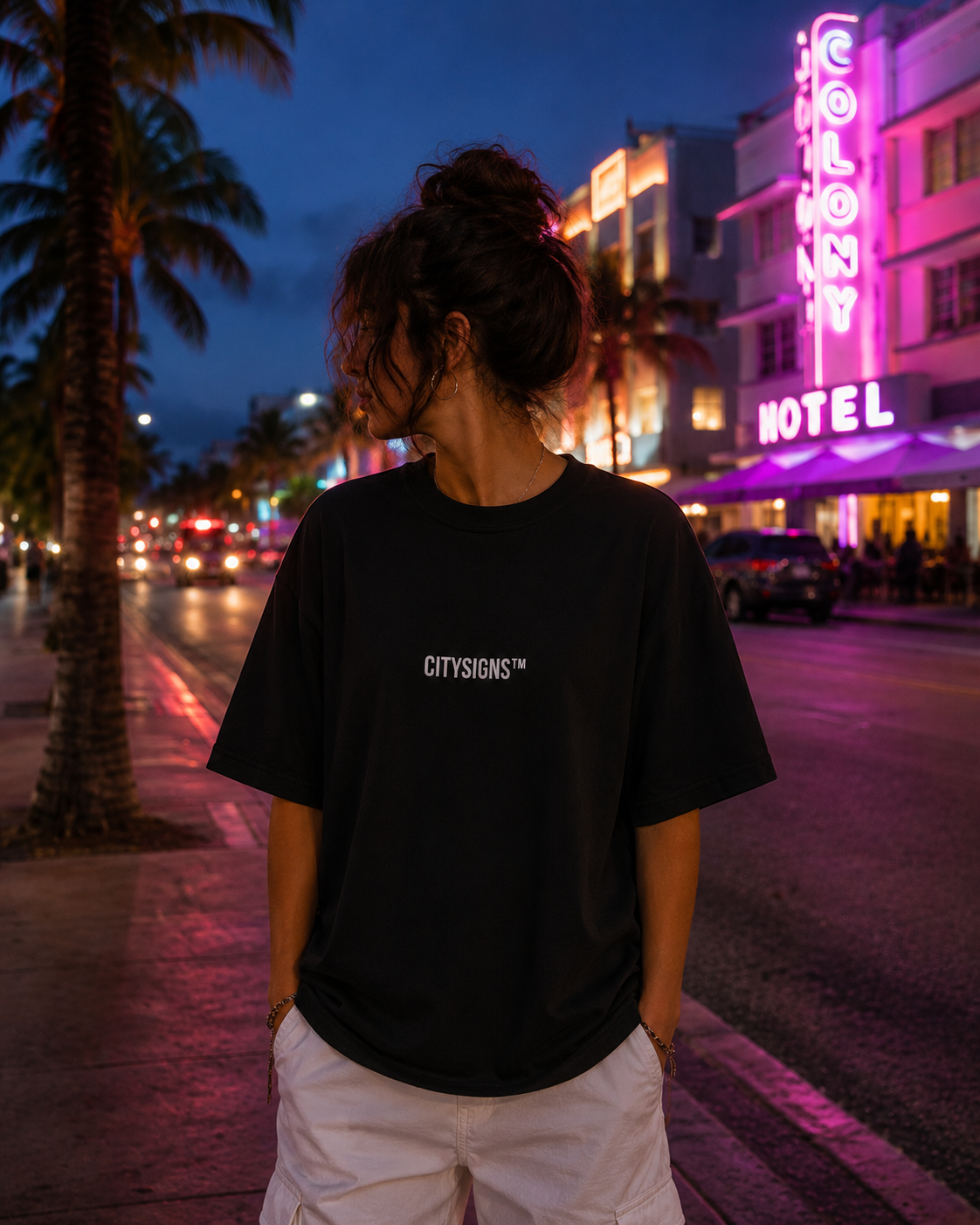 Miami Coordinates Tee — Black