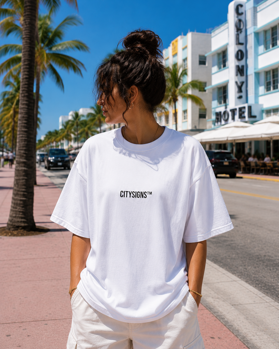 Miami Coordinates Tee — White