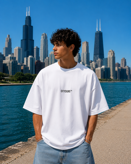 Chicago Coordinates Tee — White