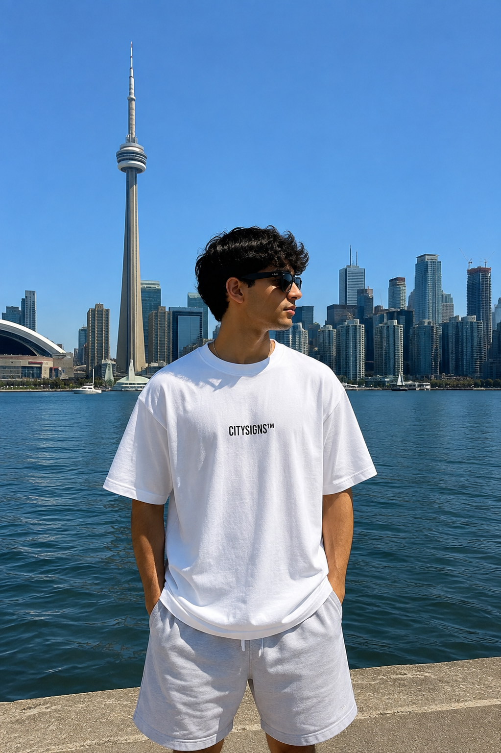 Toronto Coordinates Tee — White
